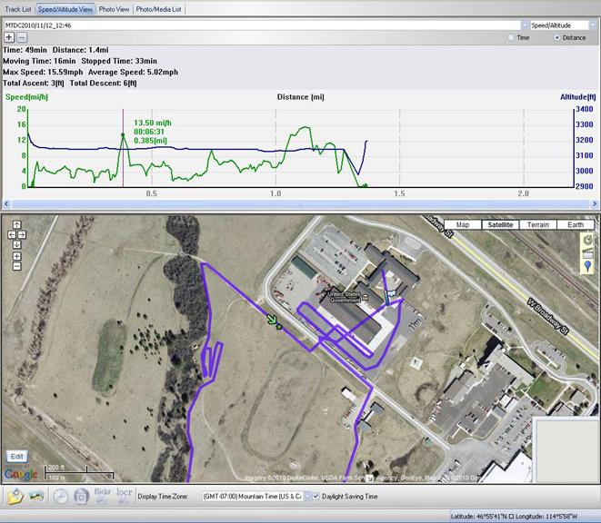 Using GPS datalogger software